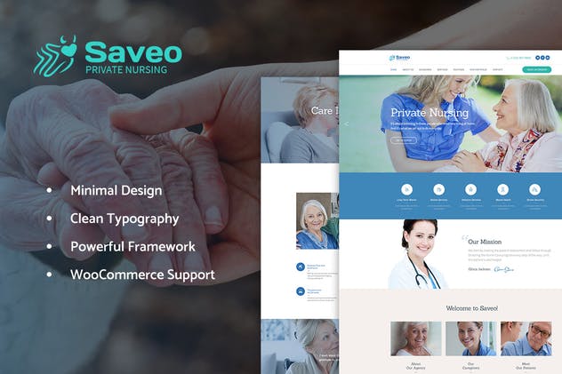 Saveo-医疗和护理WordPress主题