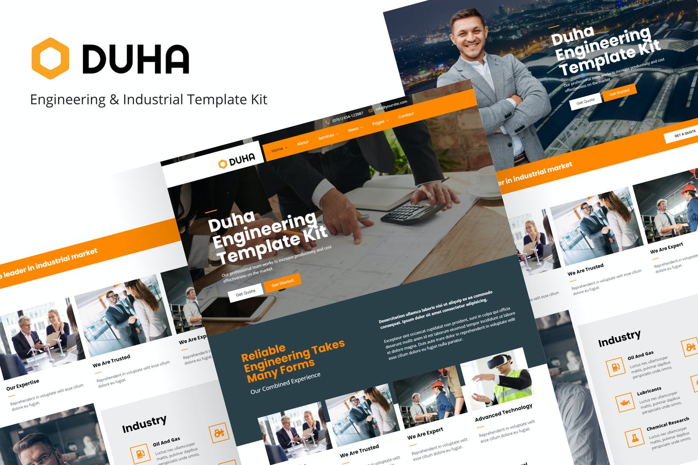 Duha – 工程与工业 Template Kit