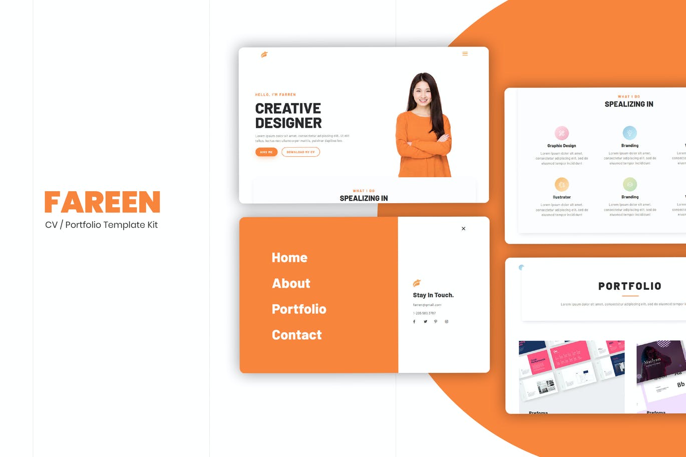 Farren – 简历 Elementor Template Kit