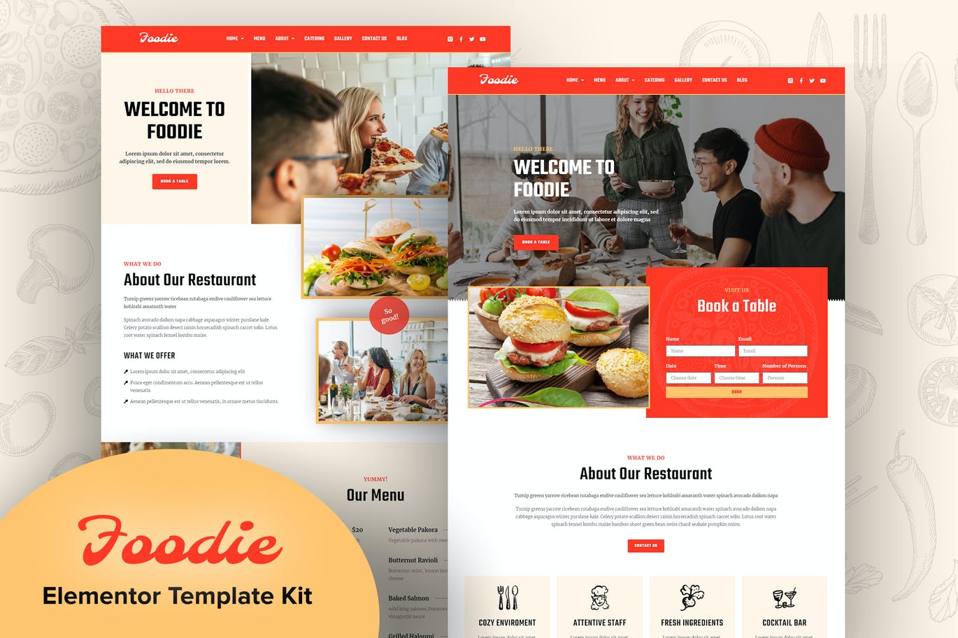 Foodie – 快餐 Elementor Template Kit