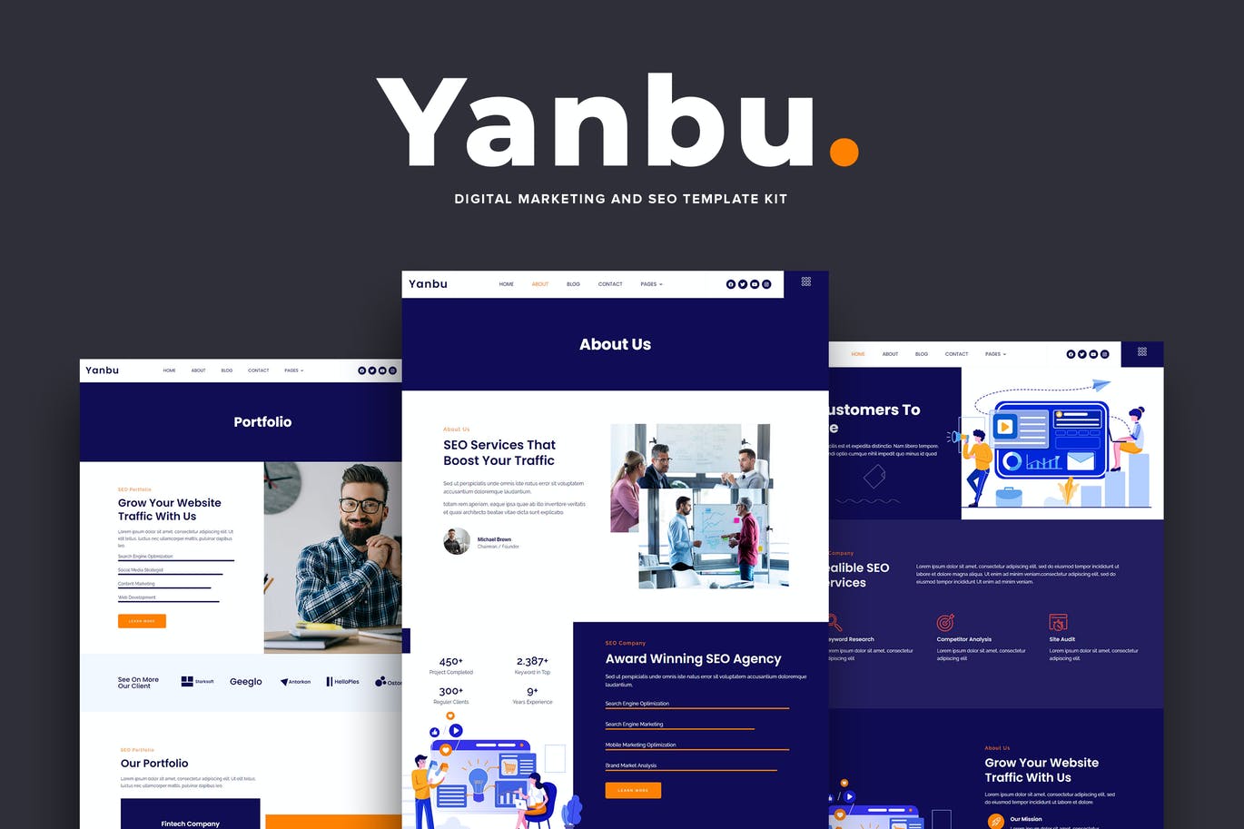 Yanbu –  数字营销和 SEO  Elementor Template Kit