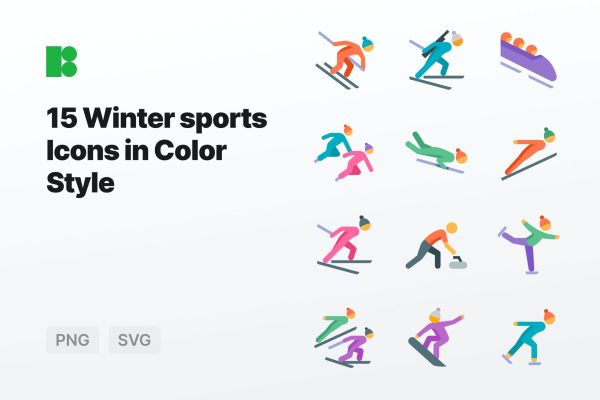 冬季奥运运动图标图片