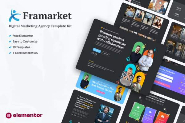 Framarket – 数字营销 Elementor 模板套件