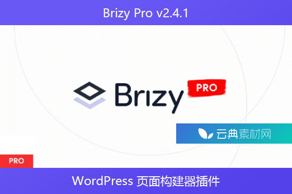 Brizy Pro v2.4.1 – WordPress 页面构建器插件