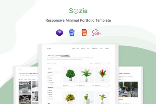 Sozia – 最小的投资组合 HTML 模板