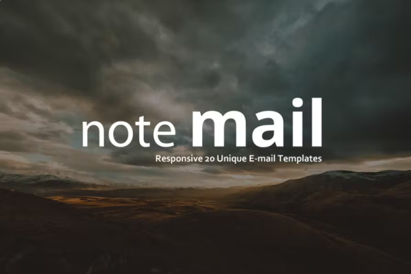 Note Mail – 20 个独特的响应式电子邮件集