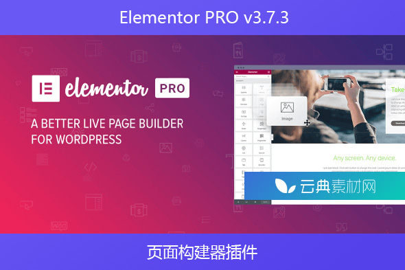 Elementor PRO v3.7.3 – 页面构建器插件