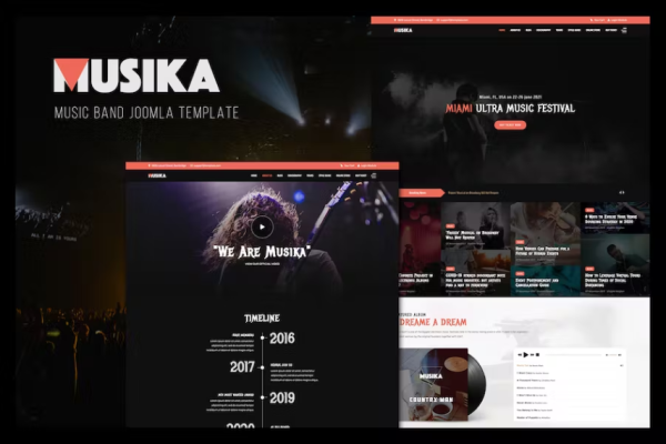 Musika – 音乐节和乐队 Joomla 4 模板