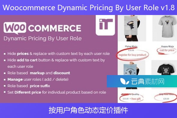 Woocommerce Dynamic Pricing By User Role v1.8 – 按用户角色动态定价插件