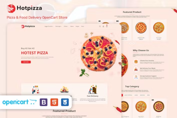 HotPizza – 披萨和外卖 OpenCart 商店