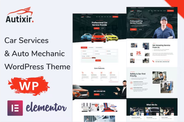 Autixir – 汽车服务 Elementor WordPress 主题