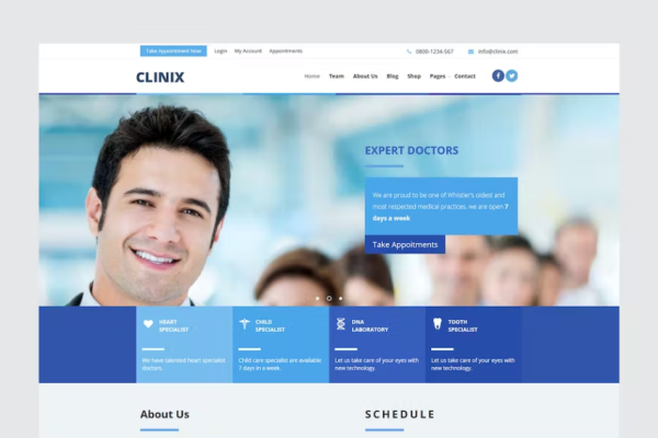 CLINIX Medical Unbounce 登陆页面