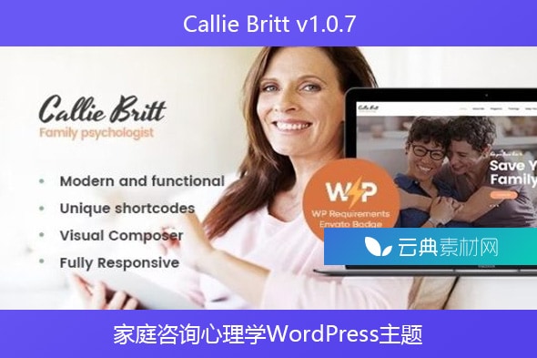 Callie Britt v1.0.7 – 家庭咨询心理学WordPress主题