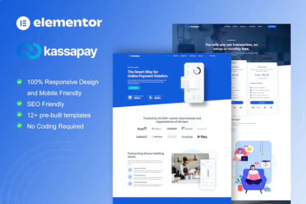 KassaPay – 在线支付网关 Elementor 模板套件