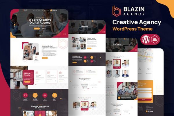布拉津机构|创意WordPress主题 Blazin Agency | Creative WordPress Theme 云典WordPress主题
