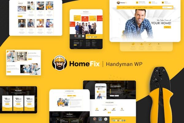 HomeFix—Handyman，维护WordPress主题 HomeFix – Handyman, Maintenance WordPress Theme 云典WordPress主题