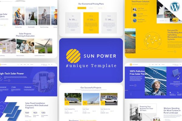 太阳能—太阳能可再生能源主题 SunPower – Solar Renewable Energy Theme 云典WordPress主题