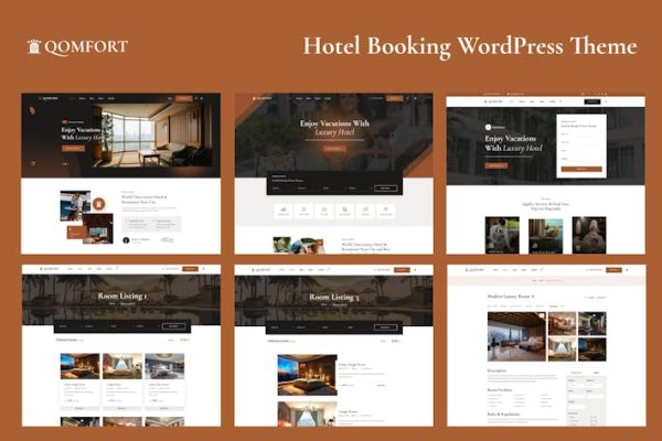 酒店预订WordPress主题—库姆福特 Hotel Booking WordPress Theme – Qomfort 云典WordPress主题