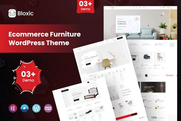 Bloxic—家具店WooCommerce主题 Bloxic – Furniture Store WooCommerce Theme 云典WordPress主题