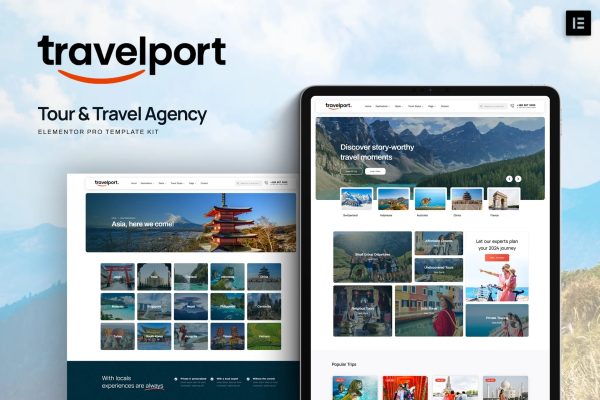 Travelport – 旅游和旅行社 Elementor Pro 模板套件