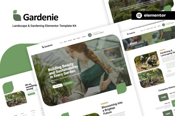 Gardenie – 景观和园艺 Elementor 模板套件