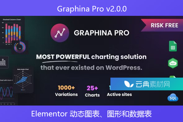 Graphina Pro v2.0.0 – Elementor 动态图表、图形和数据表