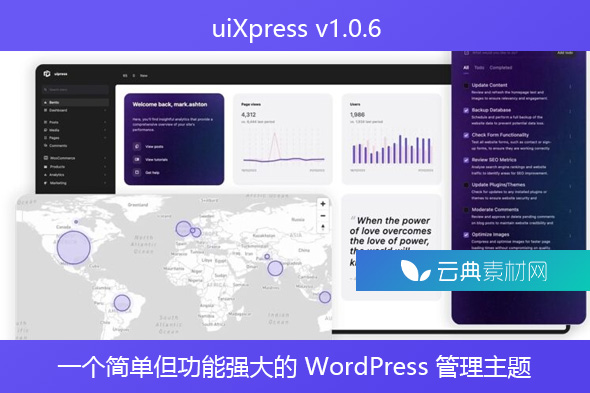 uiXpress v1.0.6 – 一个简单但功能强大的 WordPress 管理主题