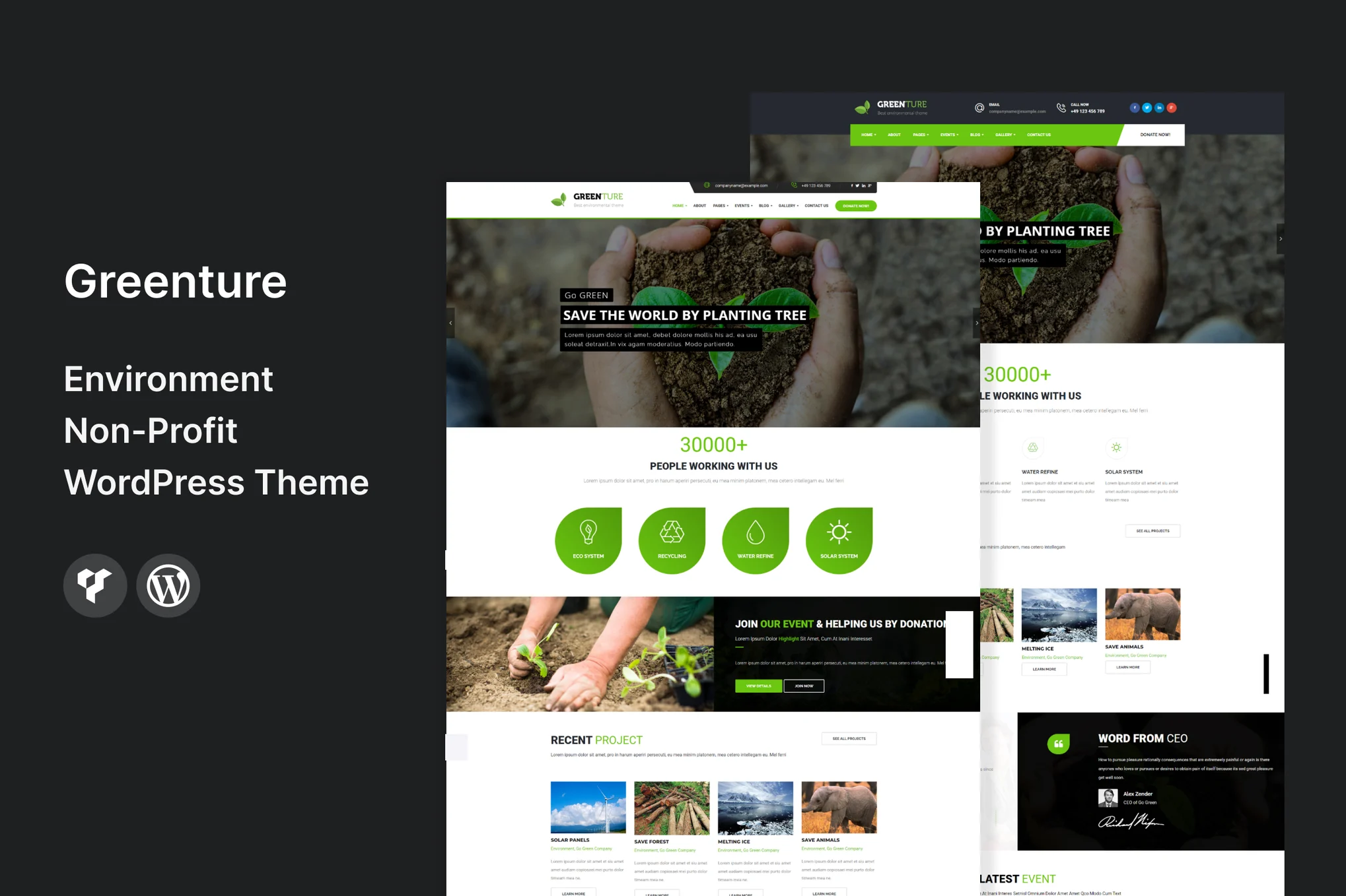 Greenture – 环境非盈利 WordPress 主题