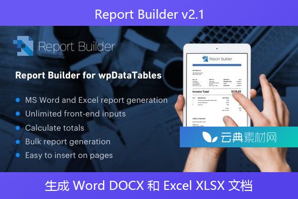 Report Builder v2.1 – 生成 Word DOCX 和 Excel XLSX 文档