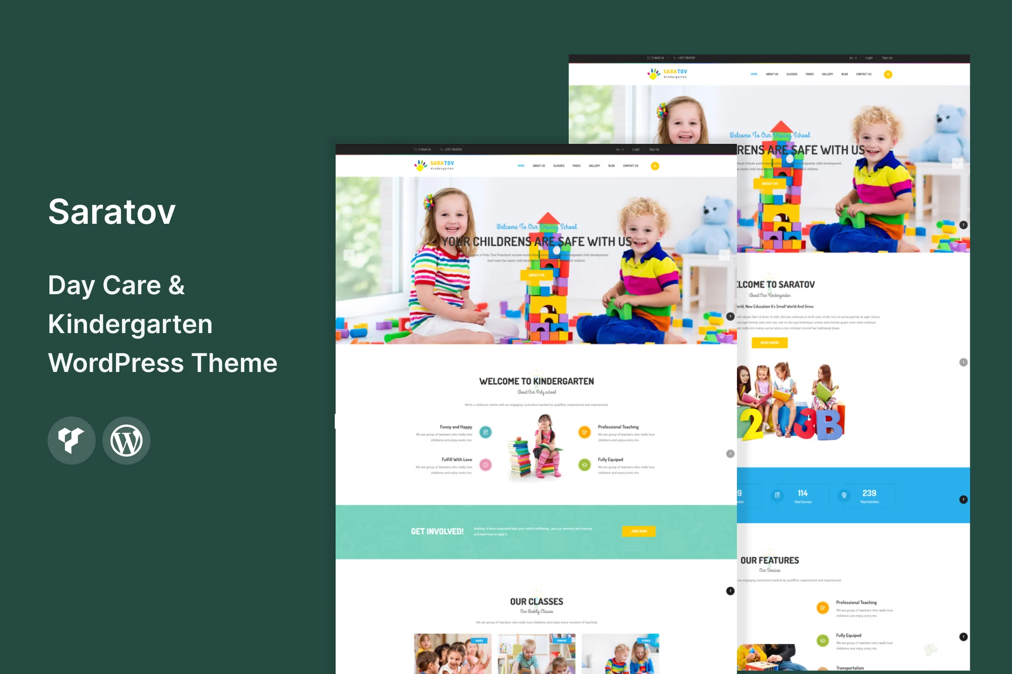 Saratov – 日托和幼儿园学校 WordPress