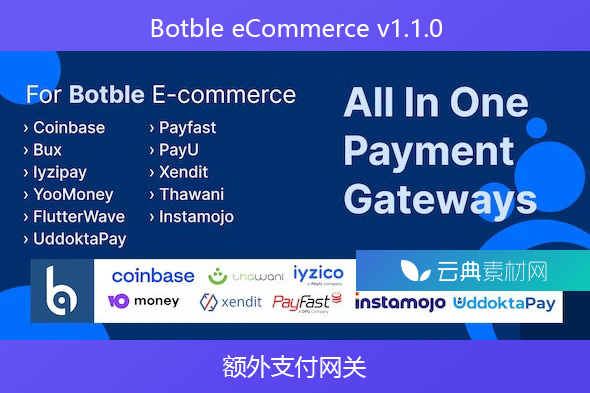 Botble eCommerce v1.1.0 – 额外支付网关