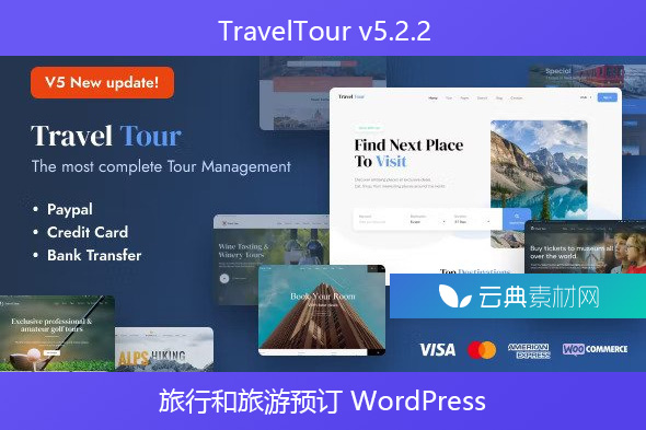 TravelTour v5.2.2 – 旅行和旅游预订 WordPress