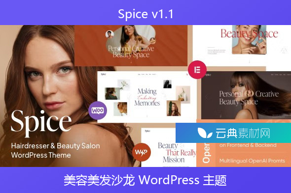 Spice v1.1 – 美容美发沙龙 WordPress 主题