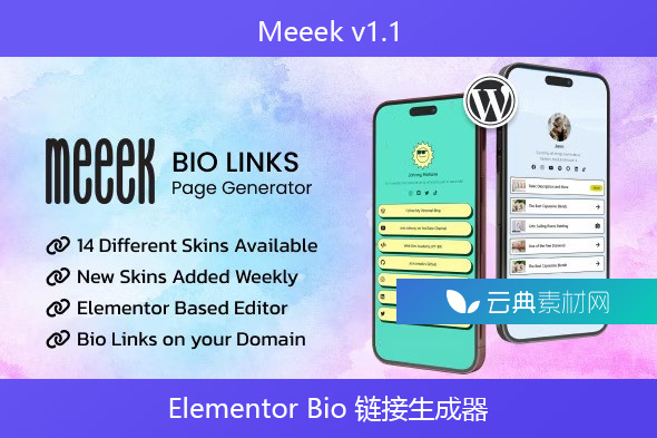 Meeek v1.1 – 适用于 WordPress 的 Elementor Bio 链接生成器