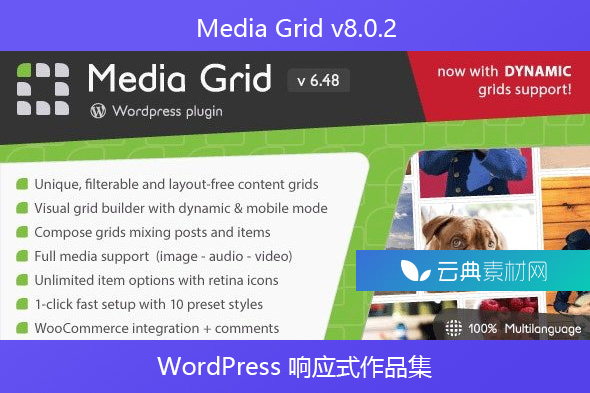 Media Grid v8.0.2 – WordPress 响应式作品集