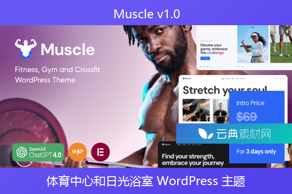 Muscle v1.0 – 体育中心和日光浴室 WordPress 主题