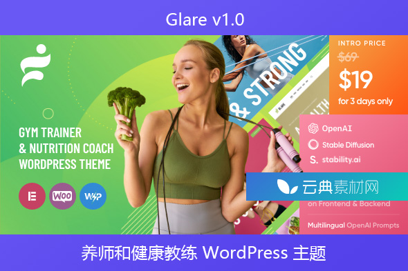 Glare v1.0 – 营养师和健康教练 WordPress 主题