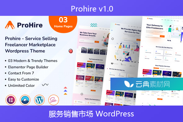 Prohire v1.0 – 服务销售市场 WordPress