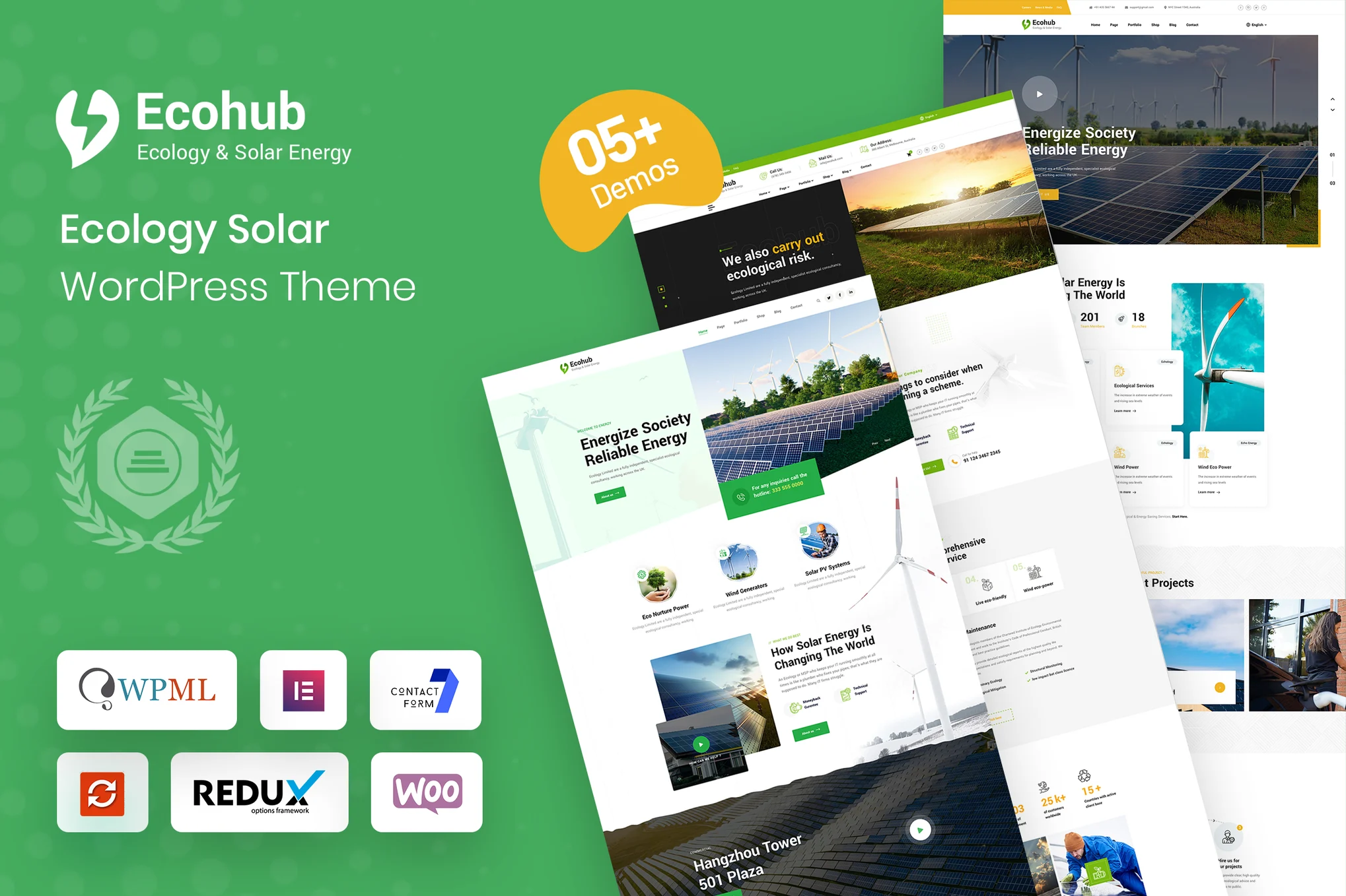 Ecohub-生态太阳能 WordPress 主题