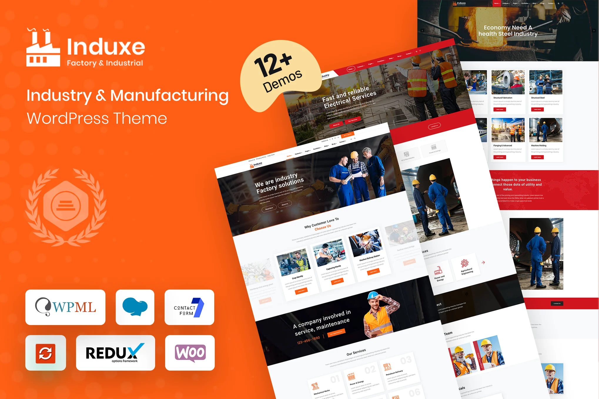 Induxe – 工业和制造业 WordPress 主题