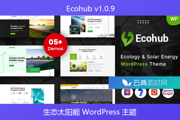 Ecohub v1.0.9 – 生态太阳能 WordPress 主题