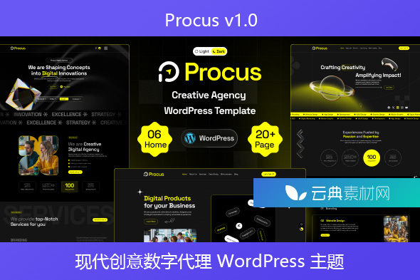 Procus v1.0 – 现代创意数字代理 WordPress 主题