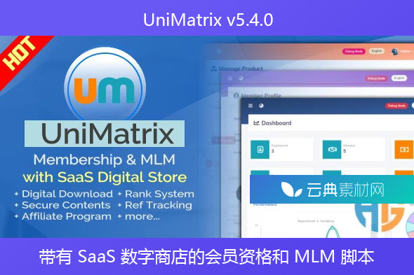 UniMatrix v5.4.0 – 带有 SaaS 数字商店的会员资格和 MLM 脚本