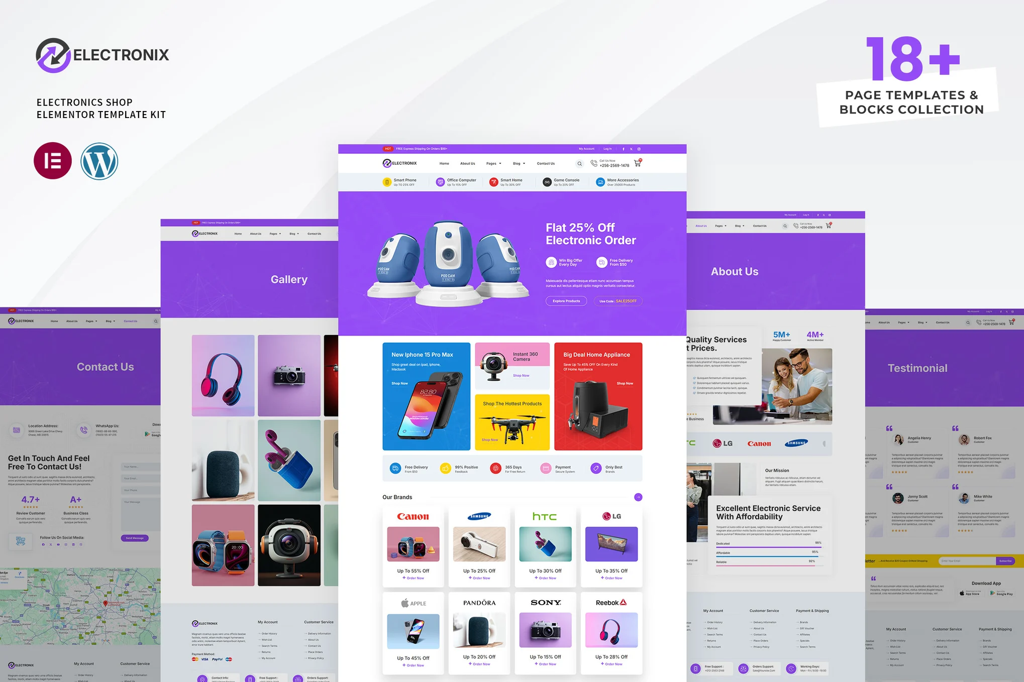 Electronix – 电子商店 Elementor 模板套件