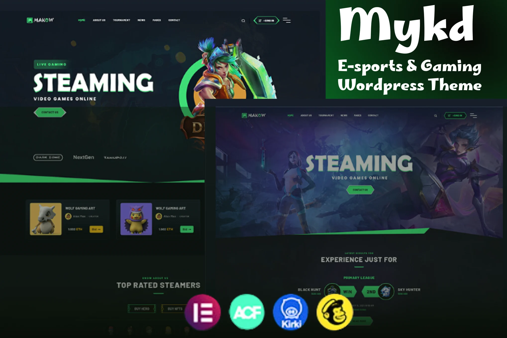 MYKD – 电子竞技和游戏 NFT WordPress 主题